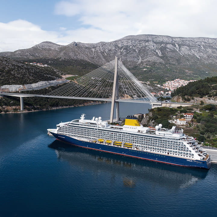 Spirit of Discovery docked in Dubrovnik